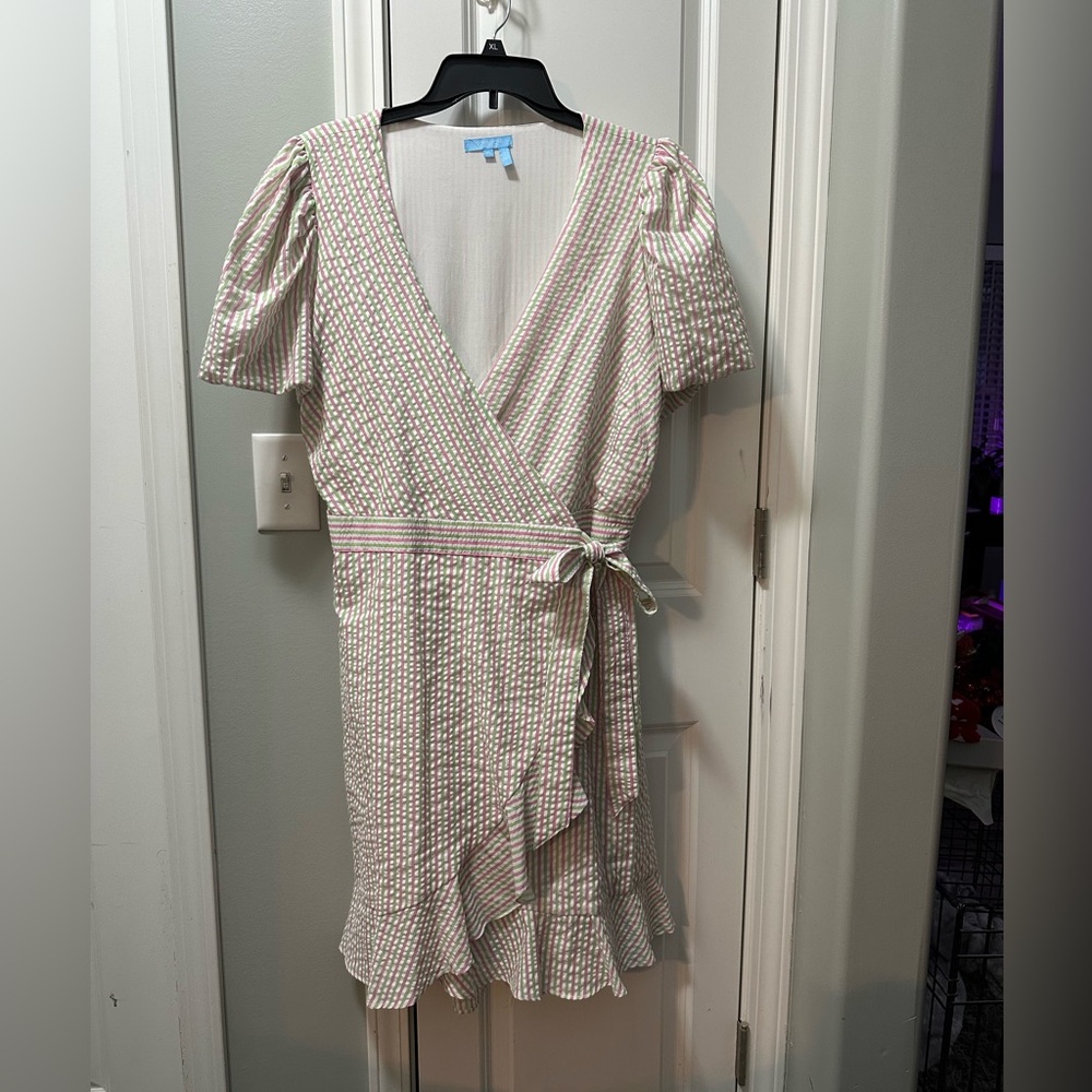 Draper James Wrap Dress with Puff Sleeves